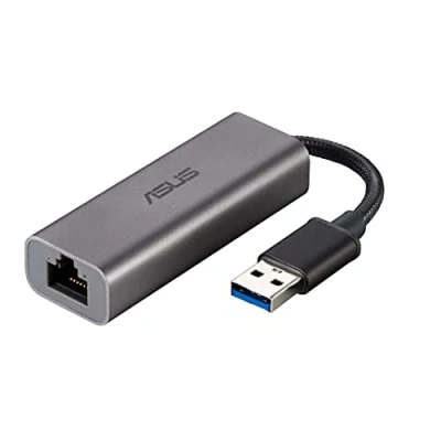 Image de ASUS USB C2500 Adaptateur Ethernet Type A 2.5G Base T, rétrocompatibilité 2.5G/1G/100Mbps