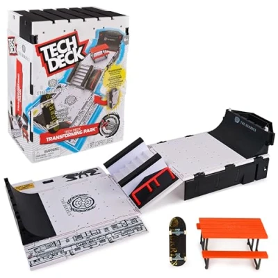 Image de Tech Deck, The Berrics Transforming Park, X Connect Park Creator, Coffret Pliable de 76 cm avec Rangement et Fingerboard Exclusif, Jouet pour Enfants à partir 6 Ans