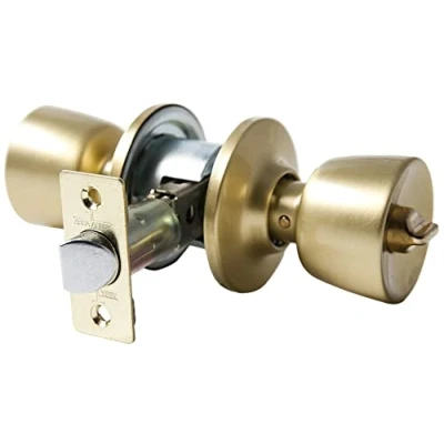 Image de Tesa Assa Abloy 3503U0LM Jeu de poignées TULIPA pour portes Laiton mat Fonction 03
