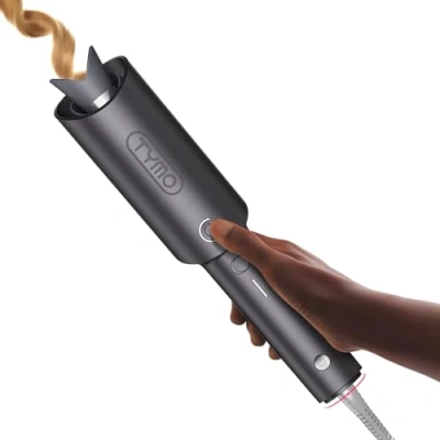 Image de TYMO Boucleur a Cheveux Fer à Friser Automatique CURLPRO Boucler Portable 25mm avec 3 Températures Réglables, Anti brûlure, Céramique Court et Long, Gris Métal