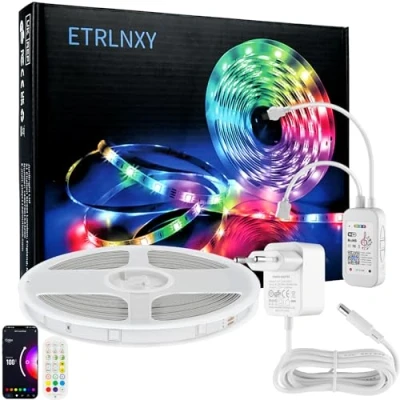 Image de Ruban LED WiFi 10m, Bande RGB Fonctionnant avec Alexa et Google Assistant, Contrôle tuya App Intelligente, DIY Scènes Mode,Synchronisation Musicale,Smart Lumières pour Chambre,Fête,Cuisine