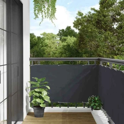 Image de vidaXL Écran d&#039;intimité de Balcon Anthracite 600x90 cm PVC, Rouleau clôture, Bande écran clôture d&#039;intimité,
