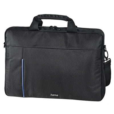 Image de Hama Mixte Cap Sac pour Ordinateur Portable, Noir/Bleu, 15,6&#039;&#039; / 40 cm