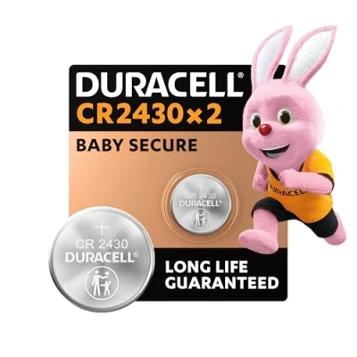 Image de Duracell Piles 5000394152090 Boutons Au Lithium Spéciales 2430 3 v, Lot De 2 (Dl2430/Cr2430), Conçue pour Une Utilisation dans Les Porte Clés, Balances Et Dispositifs Portables Médicaux