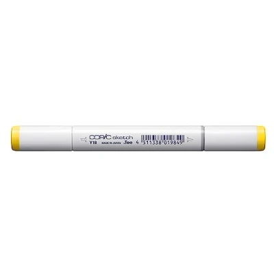 Image de COPIC Sketch Y18, Lightning Yellow, Twin Marker avec Une Pointe Moyenne et Pinceau