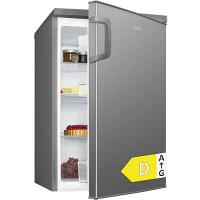 Image de Bomann Réfrigérateur 133L inox VS2195 1 inox, Capacité nette : 133 litres, Éclairage intérieur à DEL, Contrôle de la température en continu, 3 clayettes verre