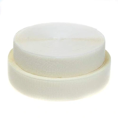 Image de TUKA Scratch Ruban à coudre 25 mètres x 50mm, Non adhésif bande Hook &amp; Loop, Crochet et Boucle pour couture, Tissu Fermeture, 25m Boucle, Ivoire TKB5030 Ivory