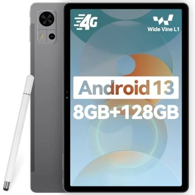 Image de UMIDIGI Tablette Android 13, 10.1 Pouces, G5 Tab Tactile,8GO+128GO(TF 1TO),4G LTE,T606 CPU, Octa Core,GPS,Widevine L1,Gaming Tabette 6000mAh,13MP,WiFi/BT5.0 Gris