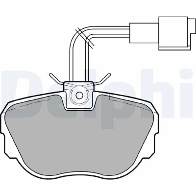 Image de DELPHI LP647 Jeu de plaquettes frein contact signal d&#039;usure inclus sans tôle anti bruit avec accessoires BMW: 3 Berline, Touring, Cabriolet