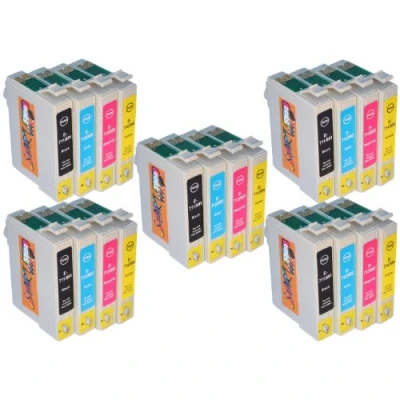 Image de Cartouches d&#039;encre de remplacement Start compatibles Epson T0711, T0712, T0713, T0714 4 lots + 2 x noir