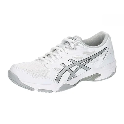 Image de Asics Gelrocket 11 Chaussures de volley, Femme, Taille: 42, White/pure silver Imitation cuir/textile