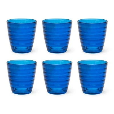 Image de Excelsa Porto Cervo Lot de 6 verres à eau, bleu, verre, capacité 270 ml.