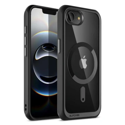 Image de SUPCASE Coque pour iPhone 16e [MagSafe Compatible] [Protection Robuste Qualité Militaire] (UB Mag) Ultra Fine Transparente Rigide Antichoc Magnétique 6,1&quot;, Noir