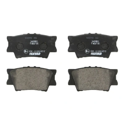 Image de TEXTAR 2433801 Jeu de plaquettes frein non préparé pour indicateur d&#039;usure TOYOTA: RAV4 III SUV, IV Camry VI Berline, LEXUS: ES VII