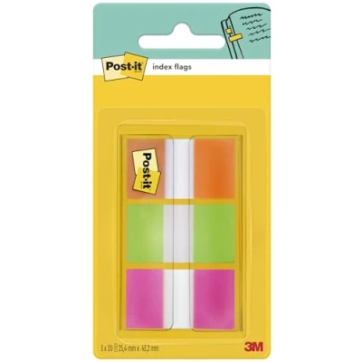 Image de Post it 680 OLP Dévidoir de 3 x 20 Feuilles Marque pages souples Multicouleur
