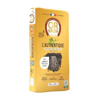 Image de OR BRUN OBRAAUT20 Authentique Fertilisant Essentiel pour Le Sol 20kg 40m² Fumiers &amp; Algues