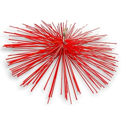 Image de Hérisson rond synthétique Ø 500 mm Embout acier fileté M12*1,75mm Ramonage conduit gainé Cheminée chaudière poele canalisations gouttières Adaptable à tous types de cannes Kibros 4ESS50