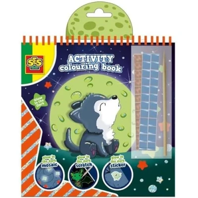 Image de SES CREATIVE Activity Colouring Book Glowing 3 in 1 (S00118)