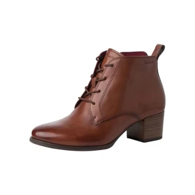Image de Tamaris MIT Touchit Bottines à lacets, Femme, Taille: 42, Cognac Cuir