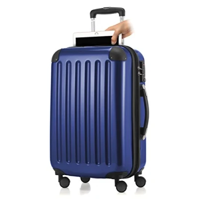 Image de HAUPTSTADTKOFFER Alex Bagage à main cabine, Trolley rigide extensible avec Compartiment pour ordinateur portablel, TSA, 55 cm, 42 L, Bleu foncé