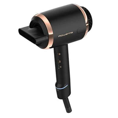 Image de Rowenta Sèche cheveux, Moteur digital professionnel, Haute performance, Réduit l&#039;électricité statique et les frisottis, Protège Ultimate Expérience, Noir/cuivre CV9820F0