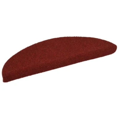 Image de vidaXL 15x Tapis d&#039;Escalier Autoadhésif Poinçon Aiguilleté Rouge Protection