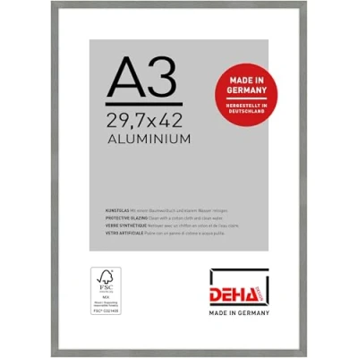 Image de DEHA Design cadre en aluminium Tribeca, 29,7x42 cm (A3), Structure Gris Mat