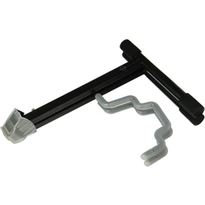 Image de K&amp;M 17570 Support de guitare E+A Duet Schwarz Allrounder avec une largeur 19,5 à 25,5 cm Convient pour le vernis nitro