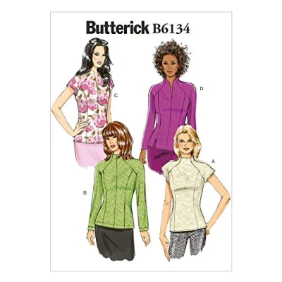 Image de Butterick Patterns 6134 Tailles 6/8/10 Format A5 Patron de Couture Haut pour Femme