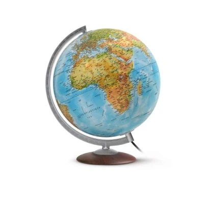 Image de WONDAY Globe terrestre lumineux 30 cm&quot;Médium&quot; en RELIEF bleu