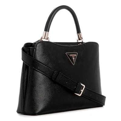 Image de Guess Gizele Saffiano Sac à main, Femme, Taille: One Size, Zwart