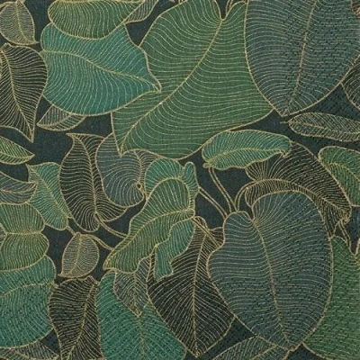 Image de Lot de 20 serviettes table Motif feuilles Vert Fleurs Artisanat Neutres Intemporels Décoration Decoupage Technique 33 x cm