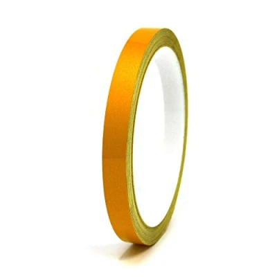 Image de Bandes adhesives décoratives pour auto voiture moto bateau modélisme nombreux coloris longueur 10m ruban adhésif (Jaune réfléchissant, 8mm)