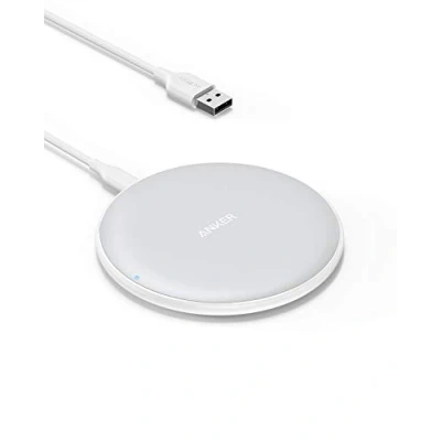 Image de Anker Chargeur sans Fil, Max 10 W, PowerWave Pad amélioré avec certif. Qi 7,5 W pour iPhone XS Max/XR/XS/X/8, Charge Rapide de Galaxy S10/S9/S9+/S8/Note 9 (sans Adaptation)