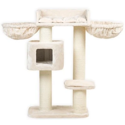 Image de Arbre à chat RHRQuality Devon Rex Beige 120 cm Grattoir en sisal 15