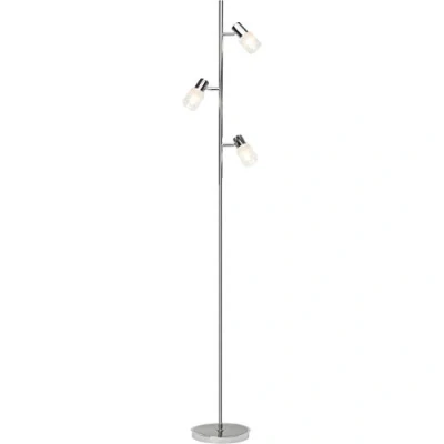 Image de BRILLIANT lampe Lea lampadaire LED triple fer/chrome 3x D45, E14, ampoule 4W incluse, (450lm, 2700K) Échelle A ++ à E Avec pédale
