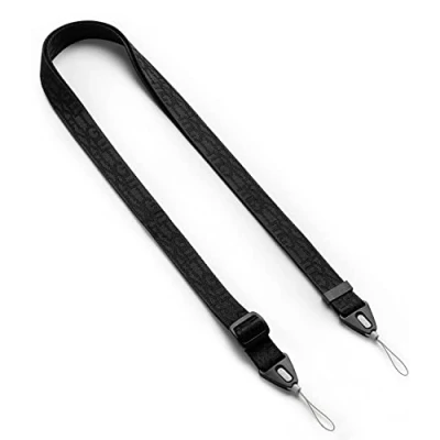 Image de Ringke Design Shoulder Strap, Sangle Courroie de Cou One Touch Buckle Nylon Polyester 2 Trou Nécessaire Multi Usage Cordon Lettering Black
