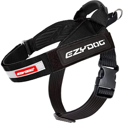 Image de EZYDOG Express Harnais pour Chien Chiens de Petite, Moyenne et Grande Taille, Design Ergonomique coudé, poignée moulée Prise en Main Facile, Boucle latérale à dégagement Facile