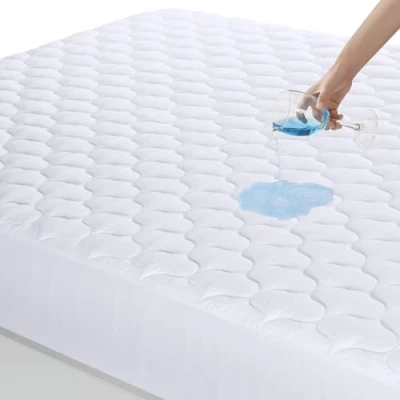 Image de Utopia Bedding Quilted Waterproof Mattress Protector, Topper, Pad (Blanc, 90 x 200 + 30)