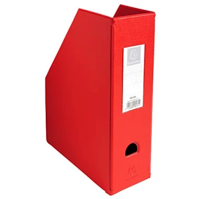 Image de Exacompta Réf. 90165E Porte revue en PVC Dos de 10 cm livrés à plat Dimensions 31,5 x 23,5 Pour documents au format A4 Couleur Rouge