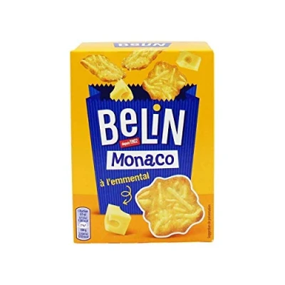 Image de Belin Cracker Monaco à l&#039;Emmental 100 g Lot de 8