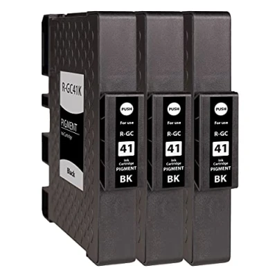 Image de Supply Guy 3 Cartouches d&#039;encre Compatible avec Ricoh GC 41 BK Noir pour Aficio SG2100n SG3100Series SG3100snw SG3110dn SG3110dnw SG3110n SG3110 Series sfnw SG3120Bsf