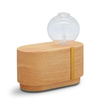 Image de Zen’Arôme Diffuseur d’Huile Essentielle par Nébulisation à Froid Cimia, Conserve Les Vertus des HE pour l’Aromathérapie, Bouton Tactile, en Bois FSC et Verre, Éclairage LED Housse de Transport