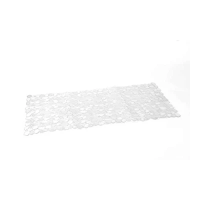 Image de Gedy G River antidérapant avec ventouses, Dimensions : 35 x 70 cm, Bain en résine, Finition Transparente, Design R&amp;S, fabriqué Italie, Tapis Lavable Machine, chlorure de polyvinyle, Unica