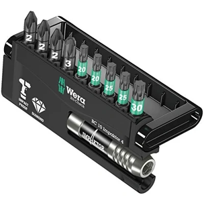Image de Wera 05057417001 Bit Check 10 Impacter 4, pièces, Multicolore
