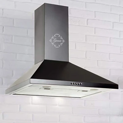 Image de Gurari C 147 Hotte aspirante murale 50 cm 1000m3/hHotte Luxe fabricant 3 vitesses 1000m3/h LED noir Métal Recirculation possible