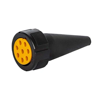Image de Connecteur baïonnette en 8 broches jaune ASPÖCK pour feux arrières