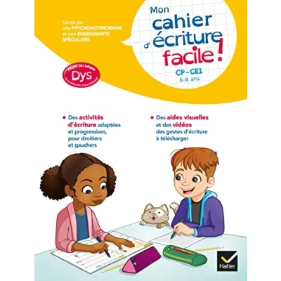 Image de Mon cahier d&#039;écriture facile ! adapté aux enfants DYS ou en difficulté d&#039;apprentissage CP CE1: 6 8 ans