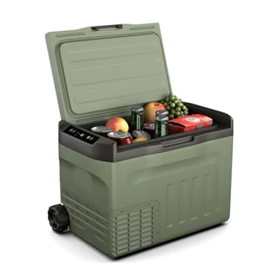 Image de KLARSTEIN PolarForce 30L Glacière électrique à Compression, LCD, 20C 20C, Roues Tout Terrain, poignées Doubles, Mode ECO, Protection Batterie, Vert, congélateur