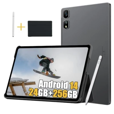 Image de Blackview Tab16 Pro 11 Pouces Gaming Tablette, Android 14 Tablette Tactile, Widevine L1, 24Go+256Go+TF 2To, 7700mAh, 2K FHD+, 5MP+13MP, 4G LTE + 5G WiFi PC Mode, Stylo Intelligent Coque